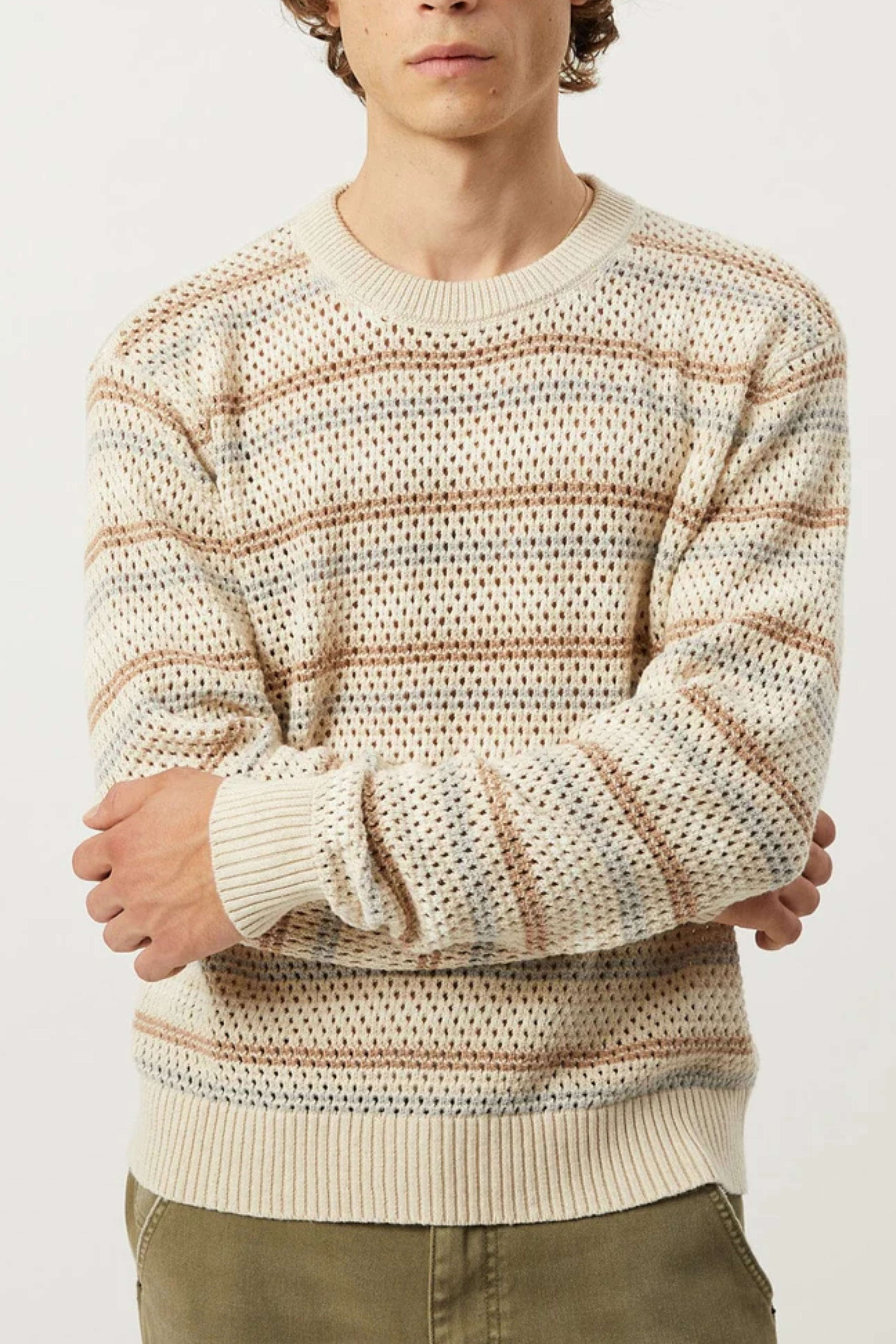 Linen Stripe Crew