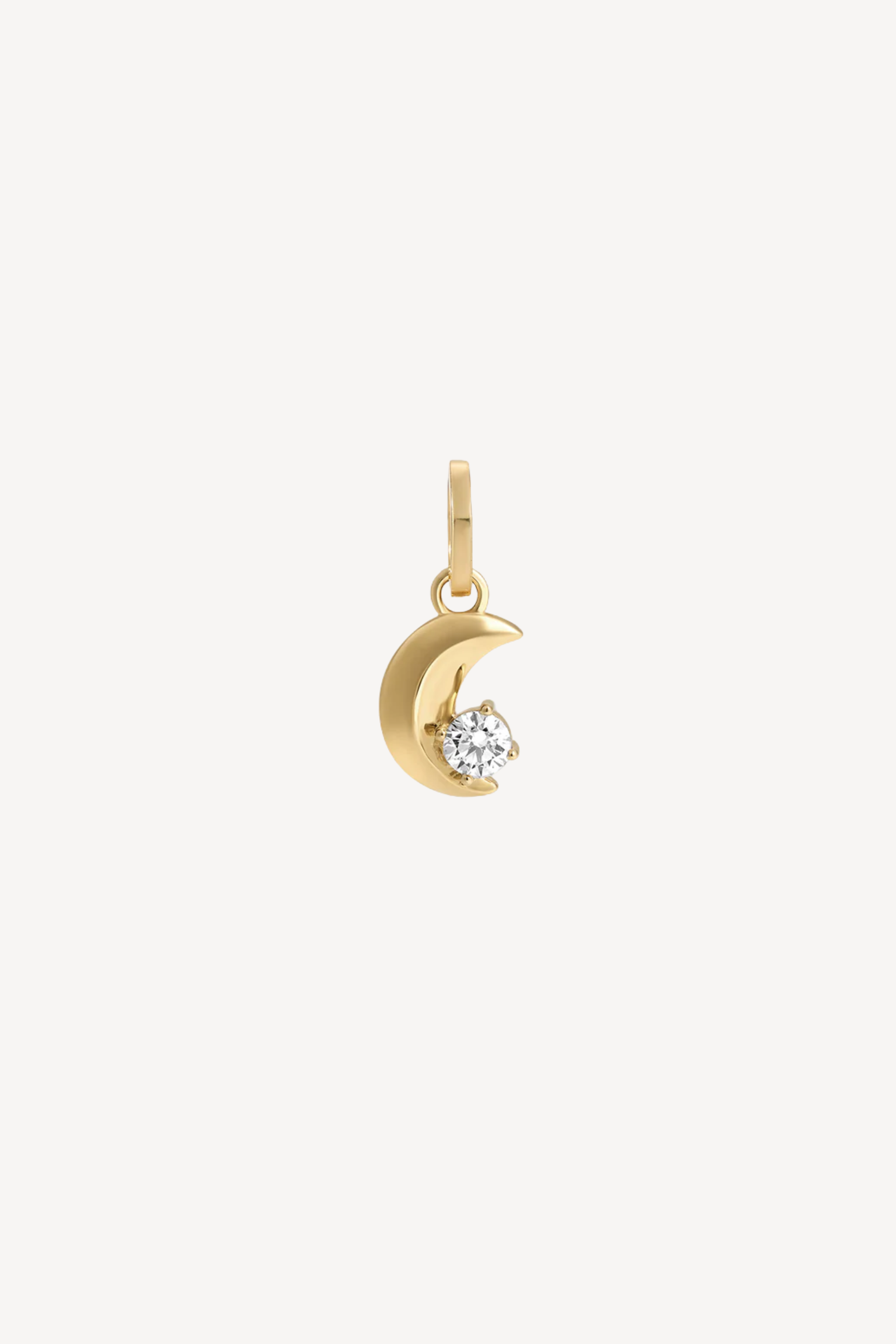 Lab Grown Diamond Moon Hinged Charm