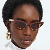 Angle Cat Eye Sunglasses in Burgundy