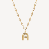 Groovy Diamond Initial Hinged Charm