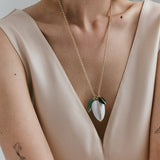 Large Pebble Pendant in Green Aventurine