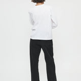Coverstitch L/S T in White