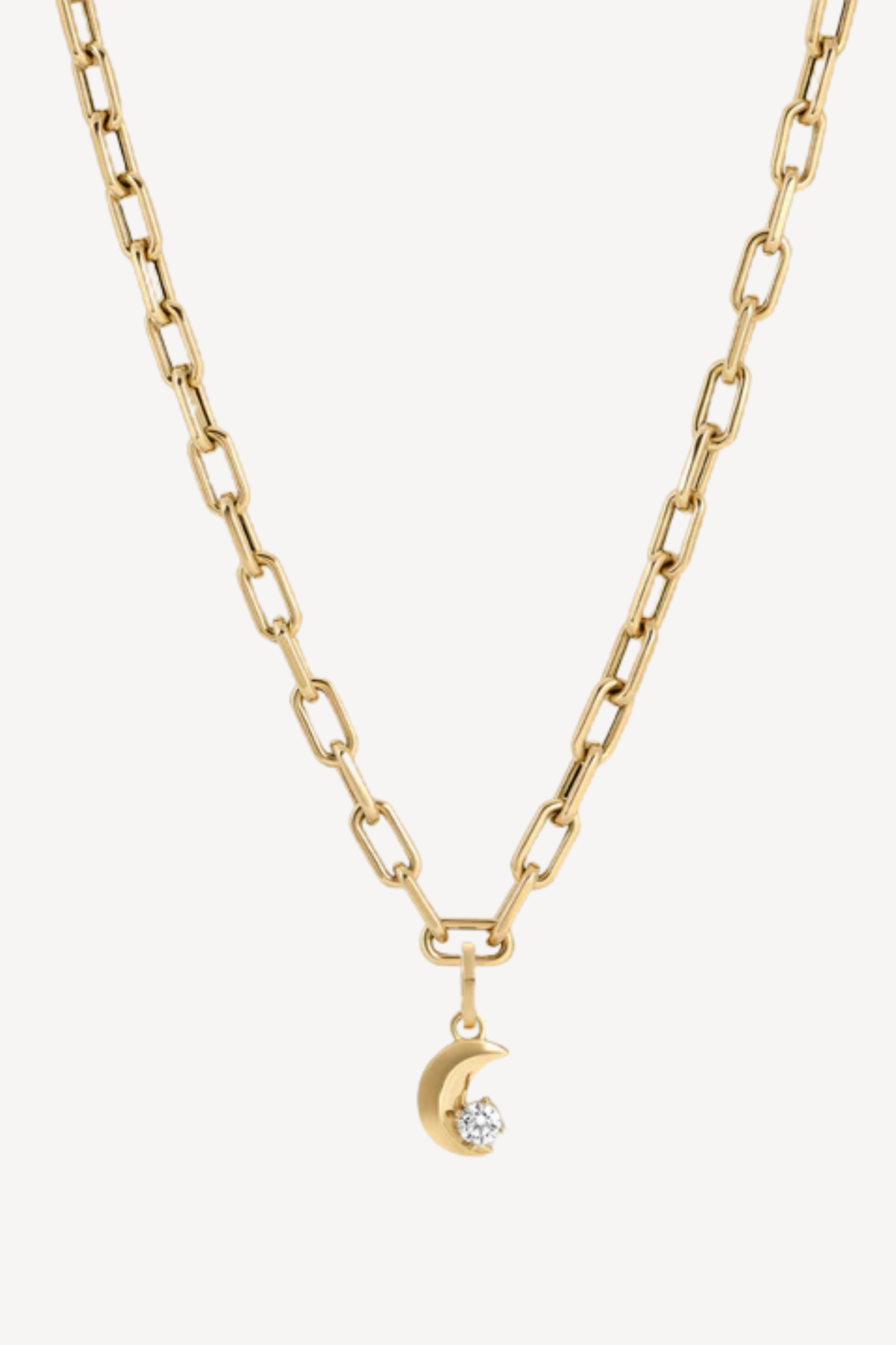 Lab Grown Diamond Moon Hinged Charm