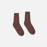 Cashmere Marl Trouser Socks in Bordeaux Twist