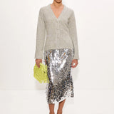 Mia Sequin Skirt in Satellite Silver