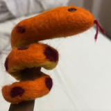 Orange Snake Finger Puppet