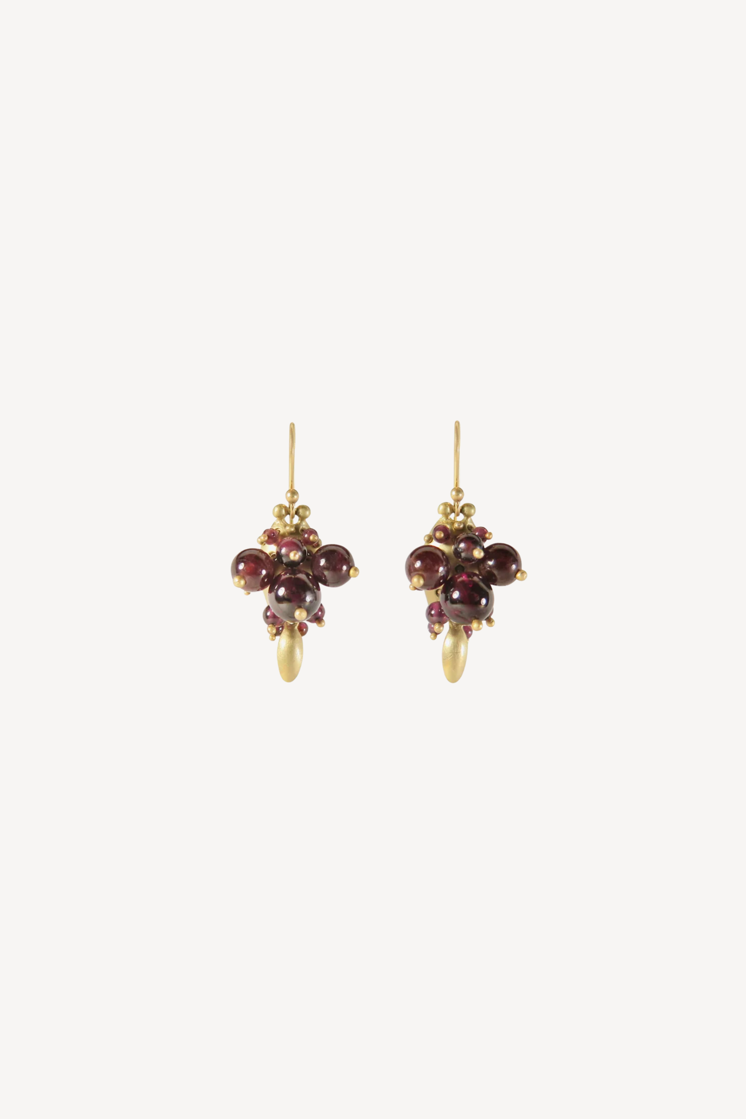 Garnet Bug Cluster Earrings