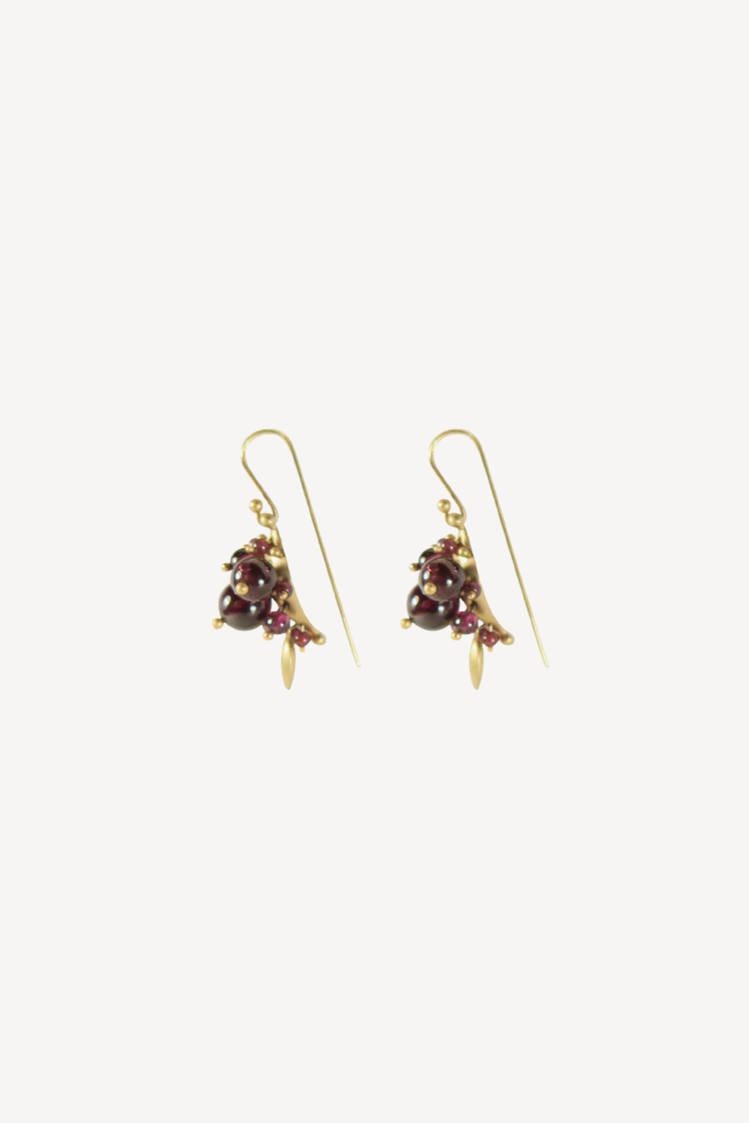 Garnet Bug Cluster Earrings