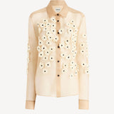 Argo Top With Floral Embroidery