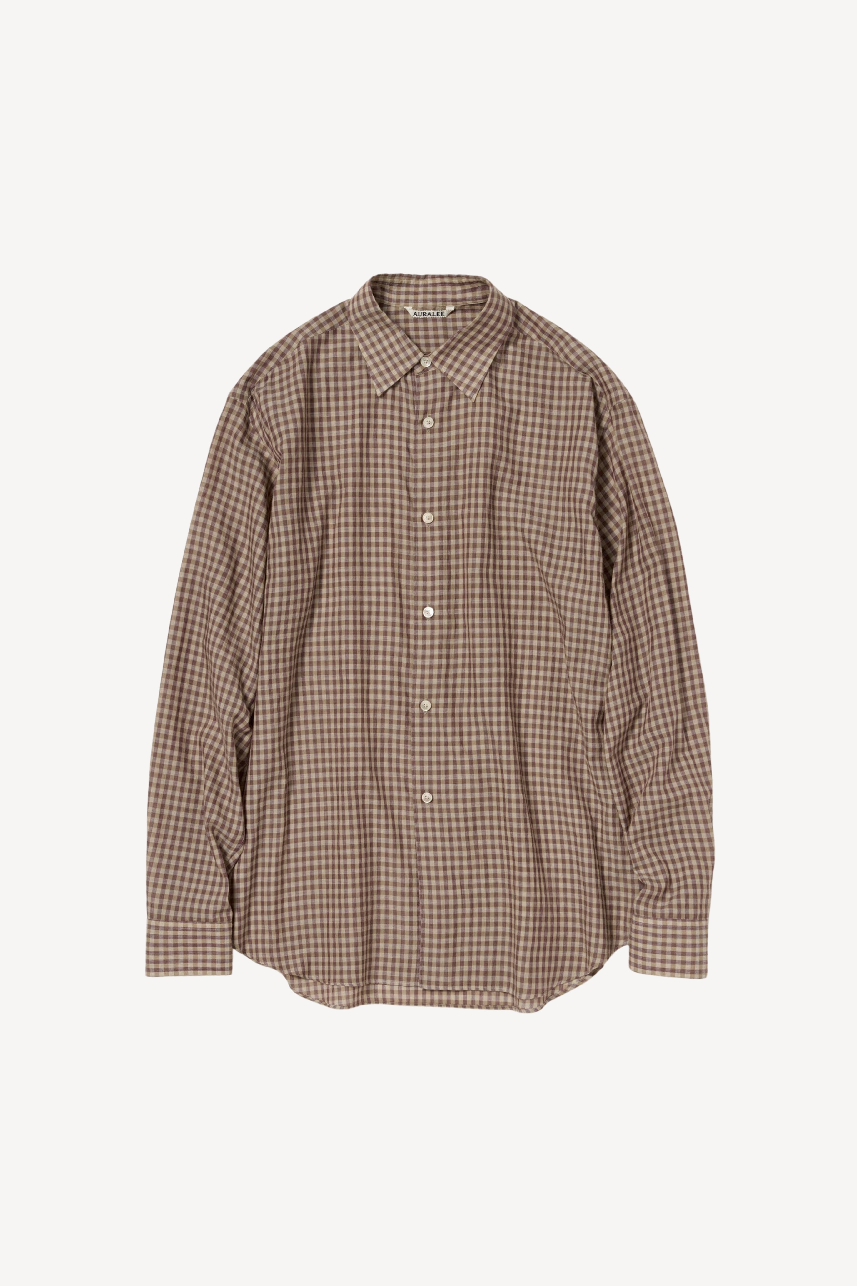 Airy Light Cotton Check Shirt