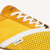 Low Lace up Sneaker in Sunflower/White