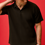 Slim Pleated Polo