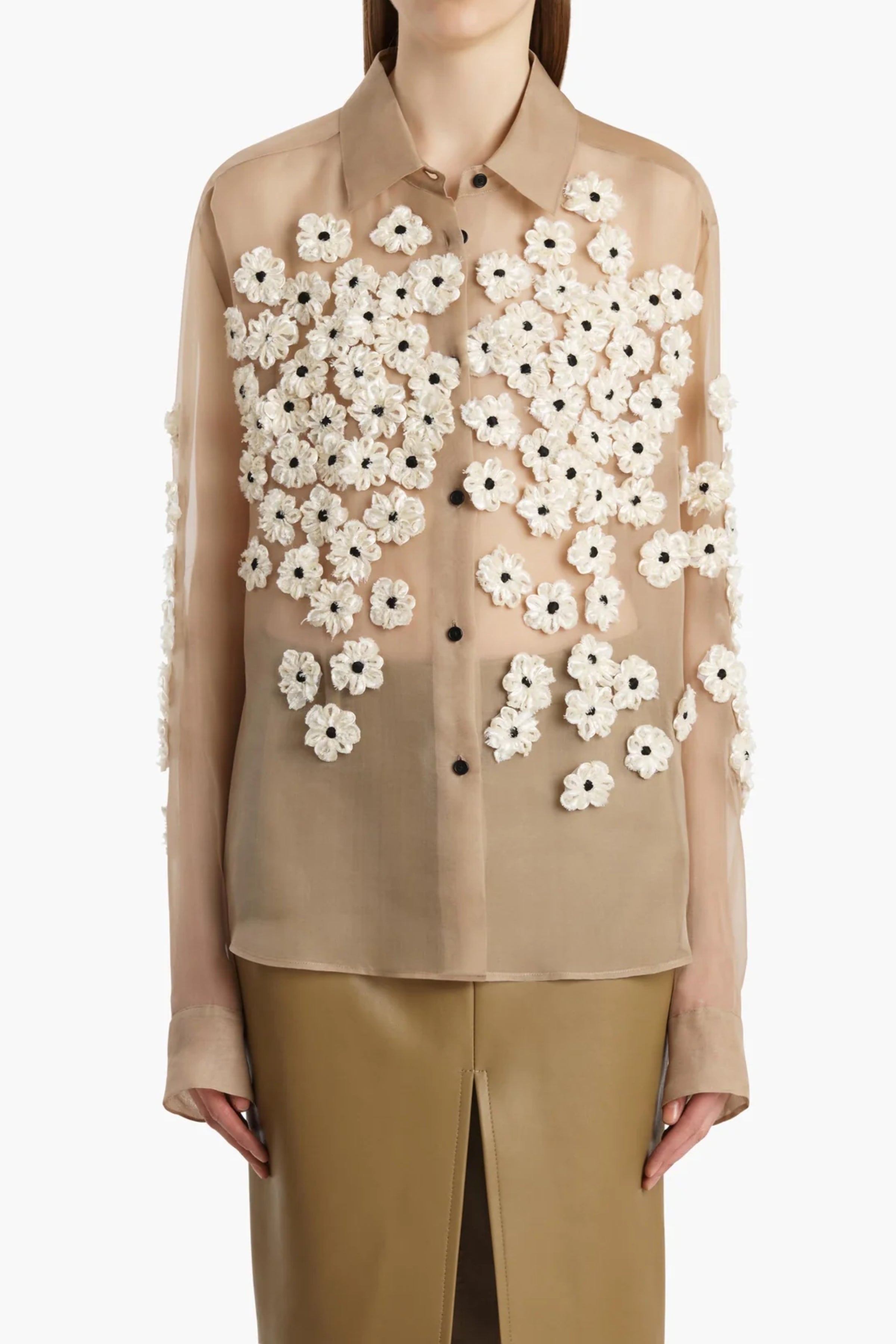 Argo Top With Floral Embroidery