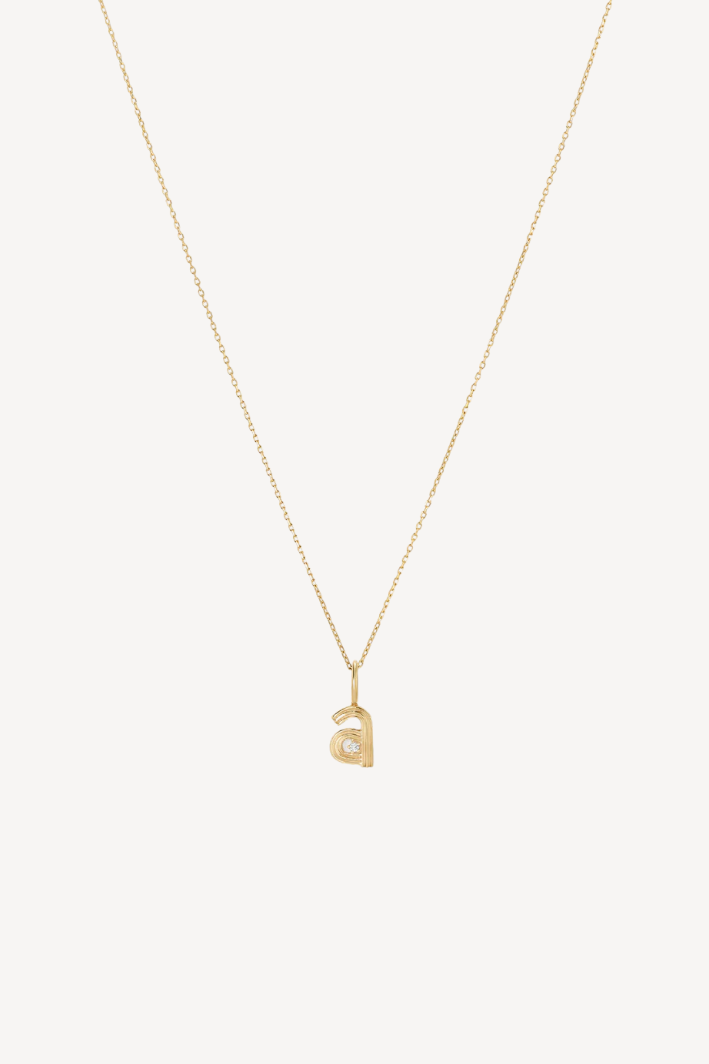 Groovy Diamond Initial Mini Charm