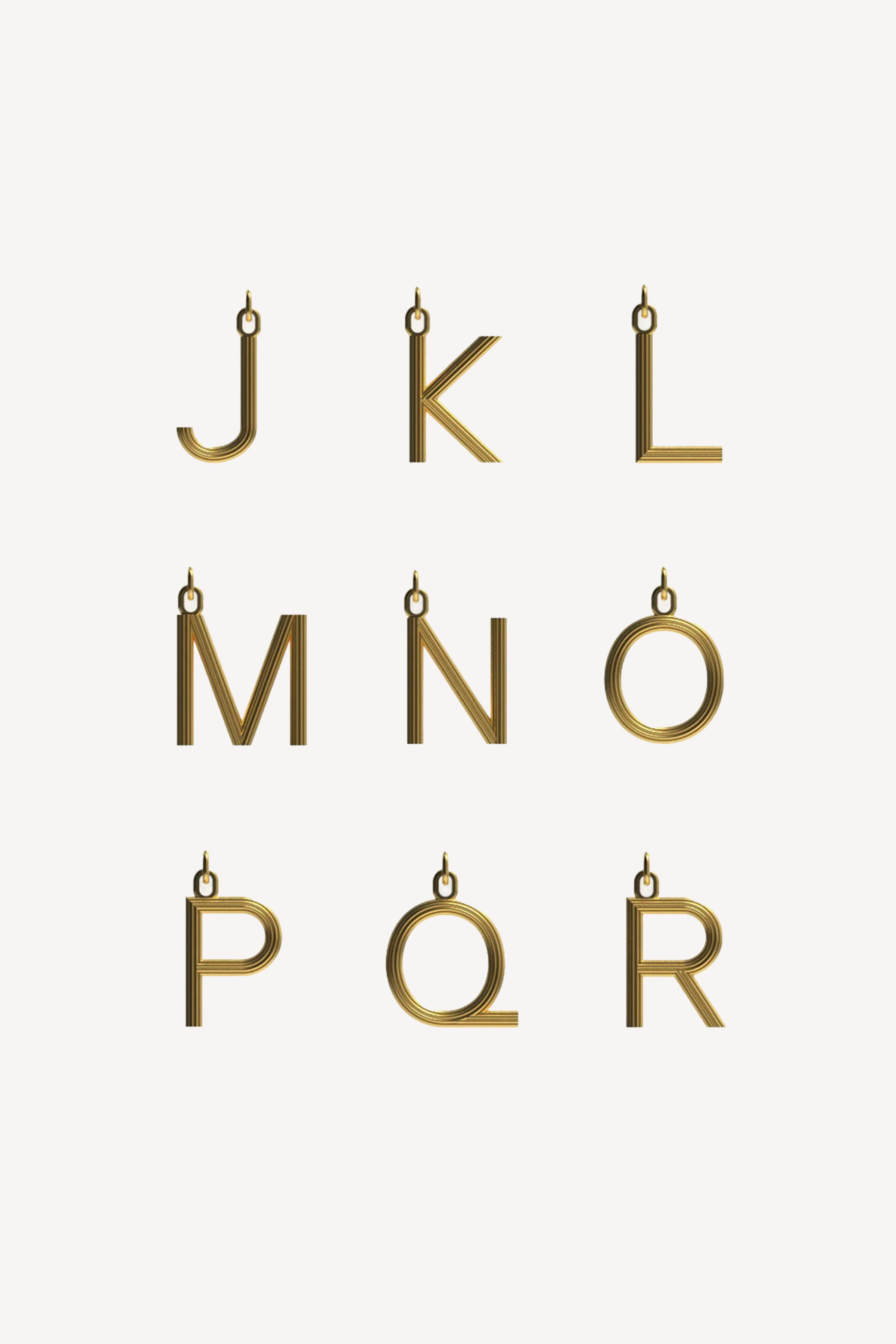 Gold Large Alphabet Necklace