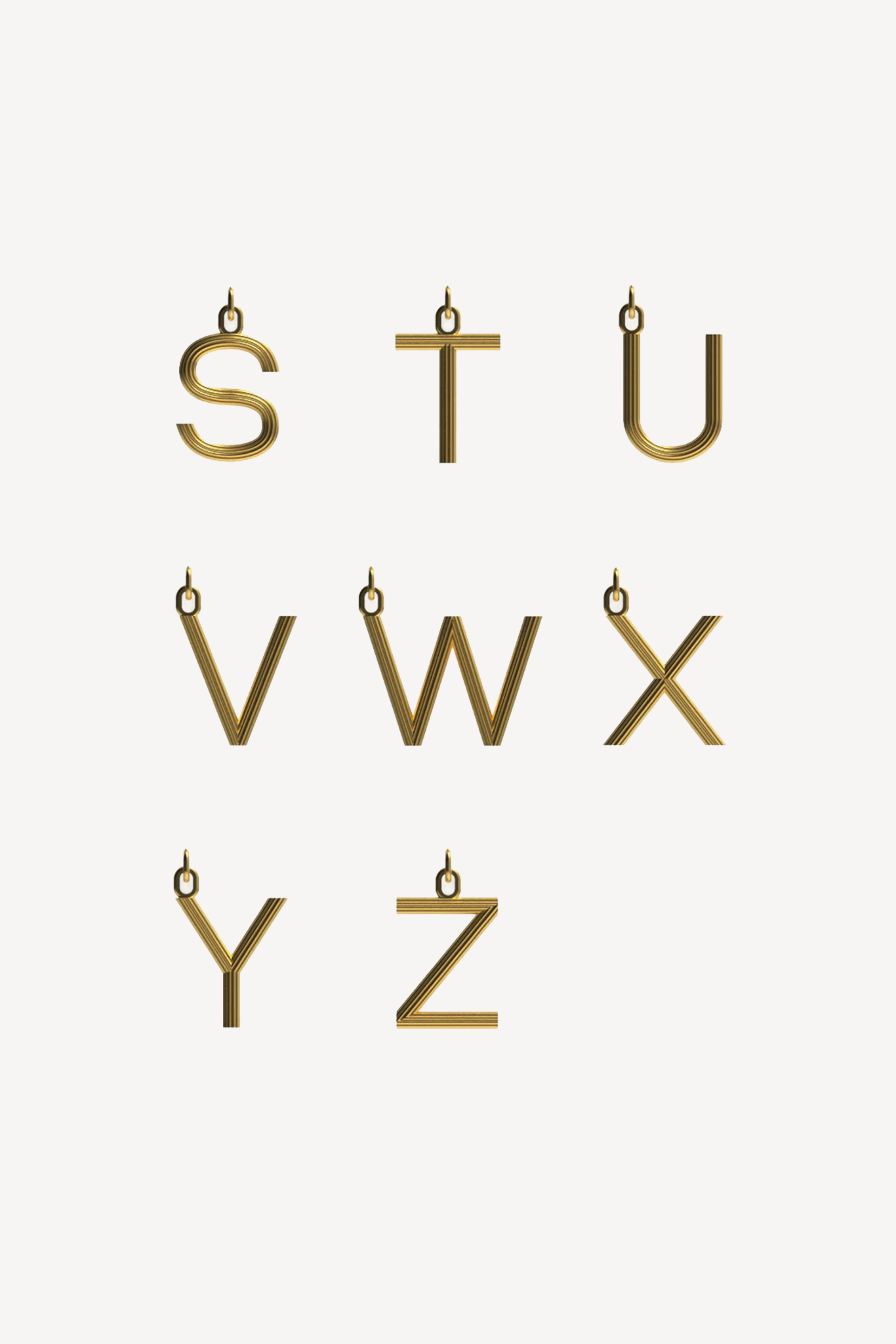 Gold Large Alphabet Necklace
