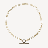 Cognac Diamond Pave T-Bar Pendant