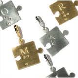 Mini Puzzle Charm "M" Necklace