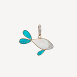 Turquoise & Mother of Pearl Fish Pendant