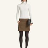Houndstooth Mini Skirt in Black/bronzer