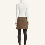 Houndstooth Mini Skirt in Black/bronzer