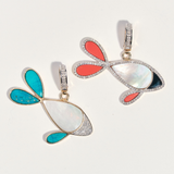 Turquoise & Mother of Pearl Fish Pendant