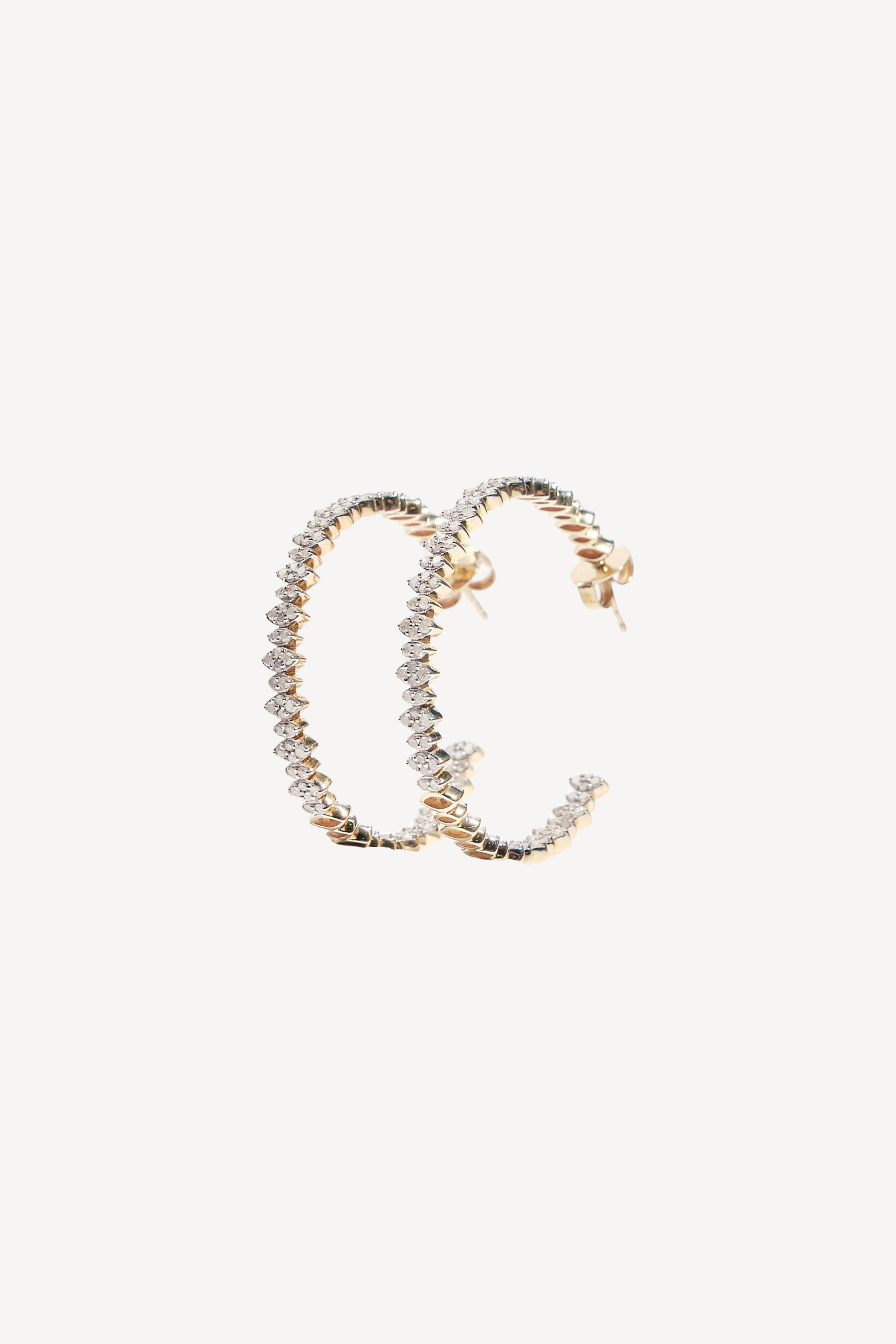 Large 3ct Diamond Hoops