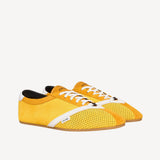 Low Lace up Sneaker in Sunflower/White