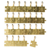 Mini Puzzle Charm "M" Necklace