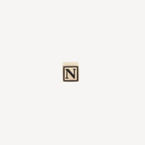 Ceramic Initial Cube Bead