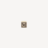 Ceramic Initial Cube Bead