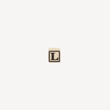 Ceramic Initial Cube Bead