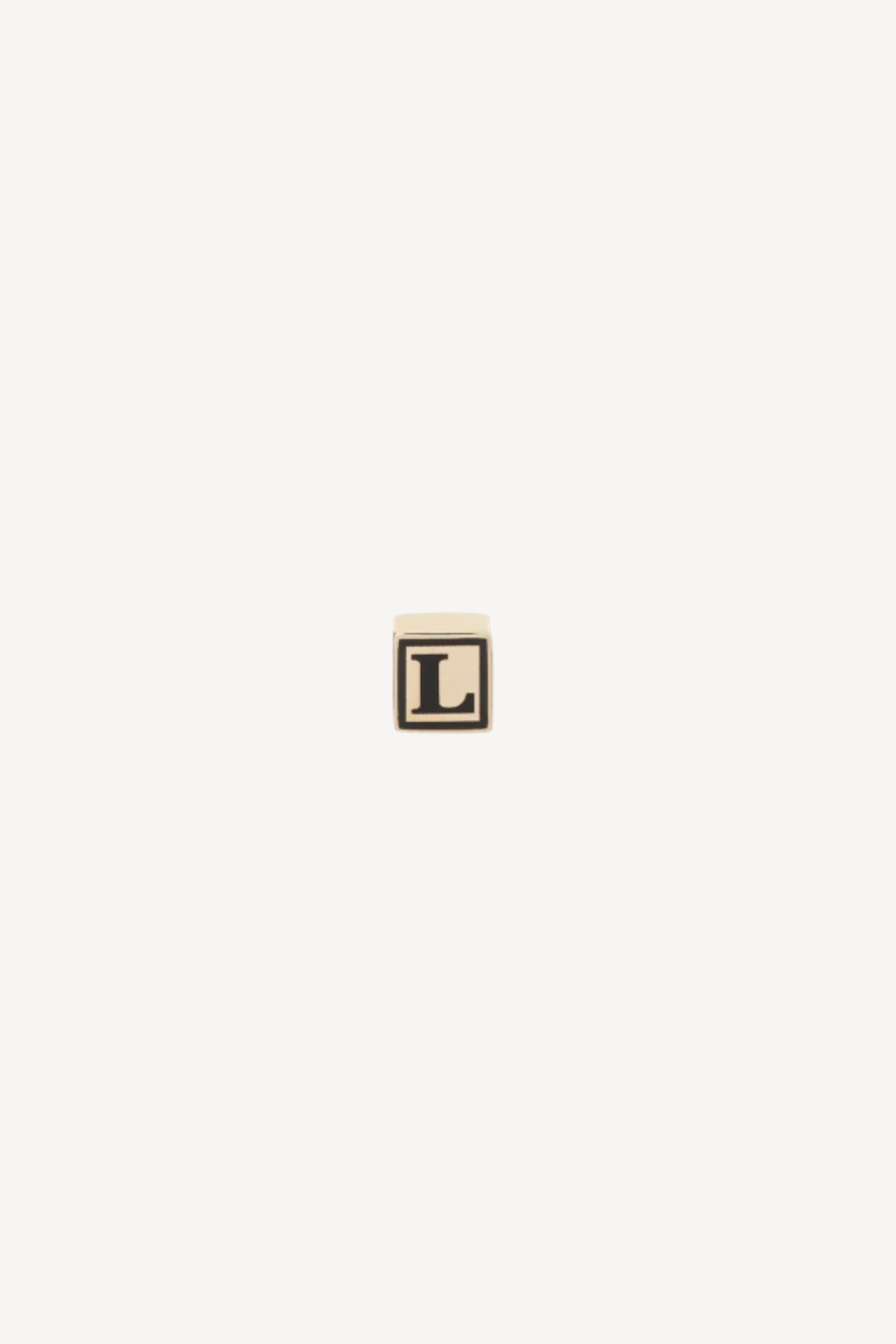 Ceramic Initial Cube Bead