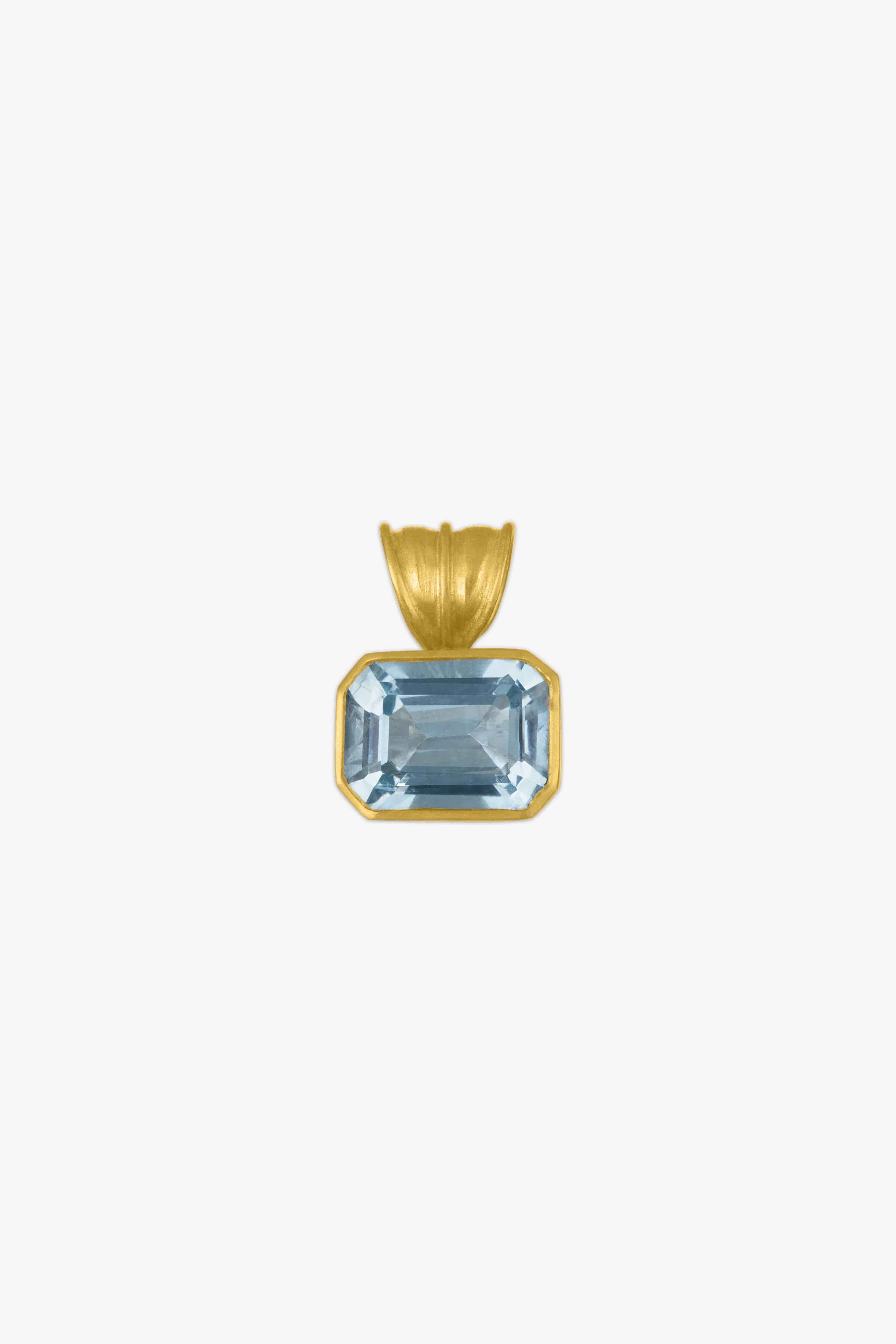 Aquamarine Baby Block Pendant
