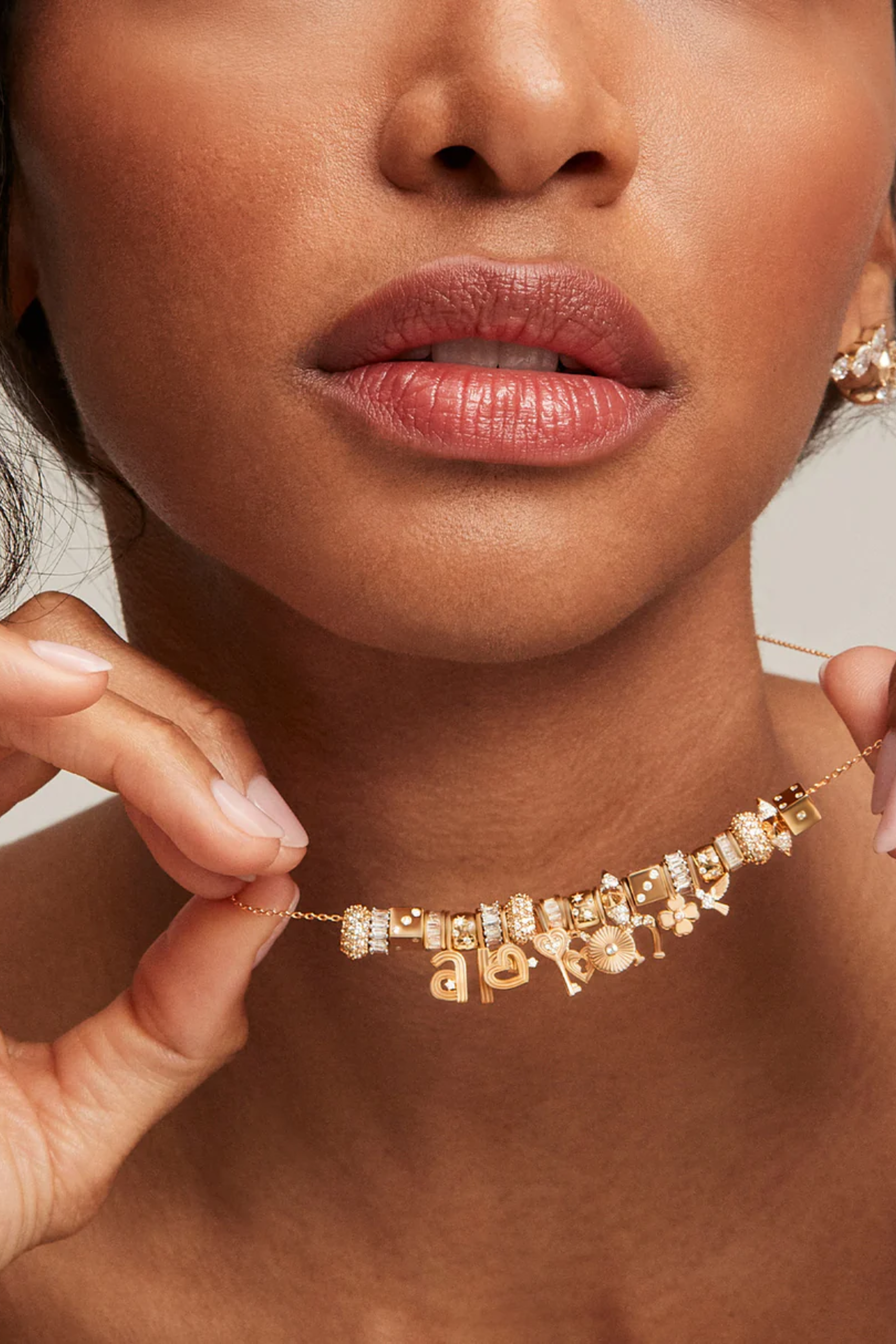 Groovy Diamond Heart Padlock Mini Charm