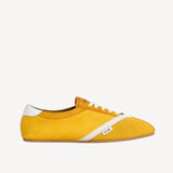 Low Lace up Sneaker in Sunflower/White