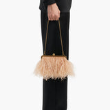 Lilith Chain Evening Bag in Desert Sand