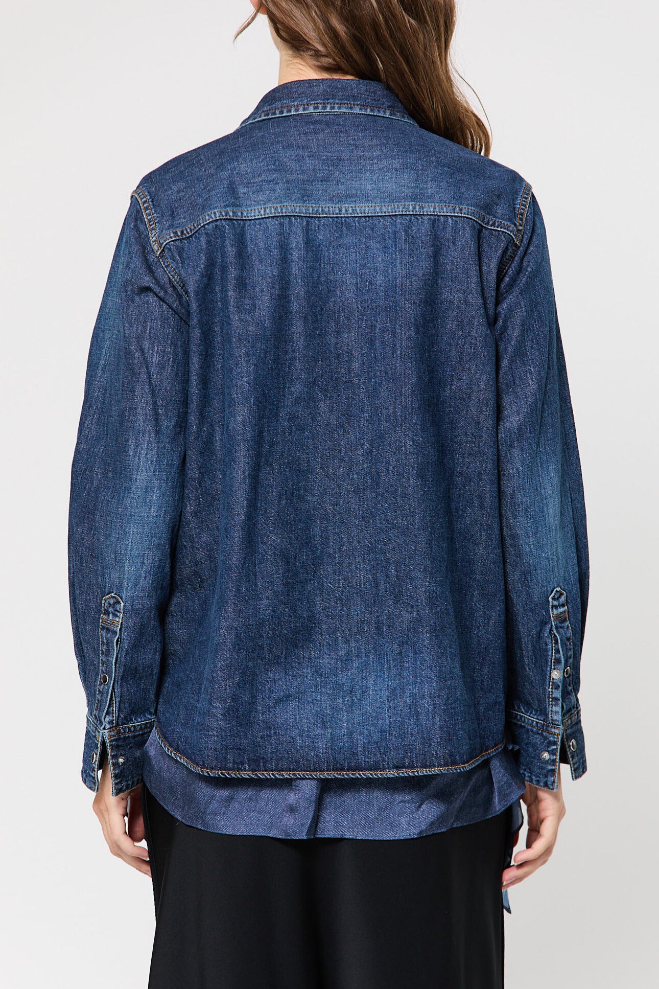 Denim & Satin Shirt