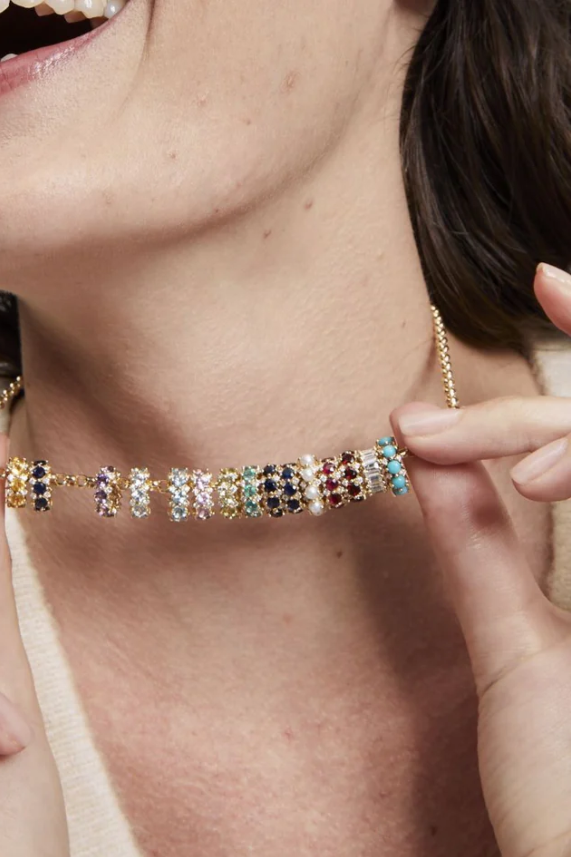 Turquoise + Diamond Round Big Bead