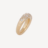 Spotted Diamond French Dome Ring