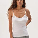 The Pointelle Cami Tank in Powder