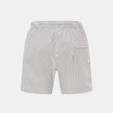 Trip In A Bag Seersucker Swim Short in Navy