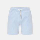Trip In A Bag Seersucker Swim Short in Sky