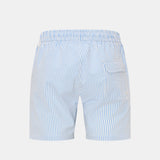 Trip In A Bag Seersucker Swim Short in Sky