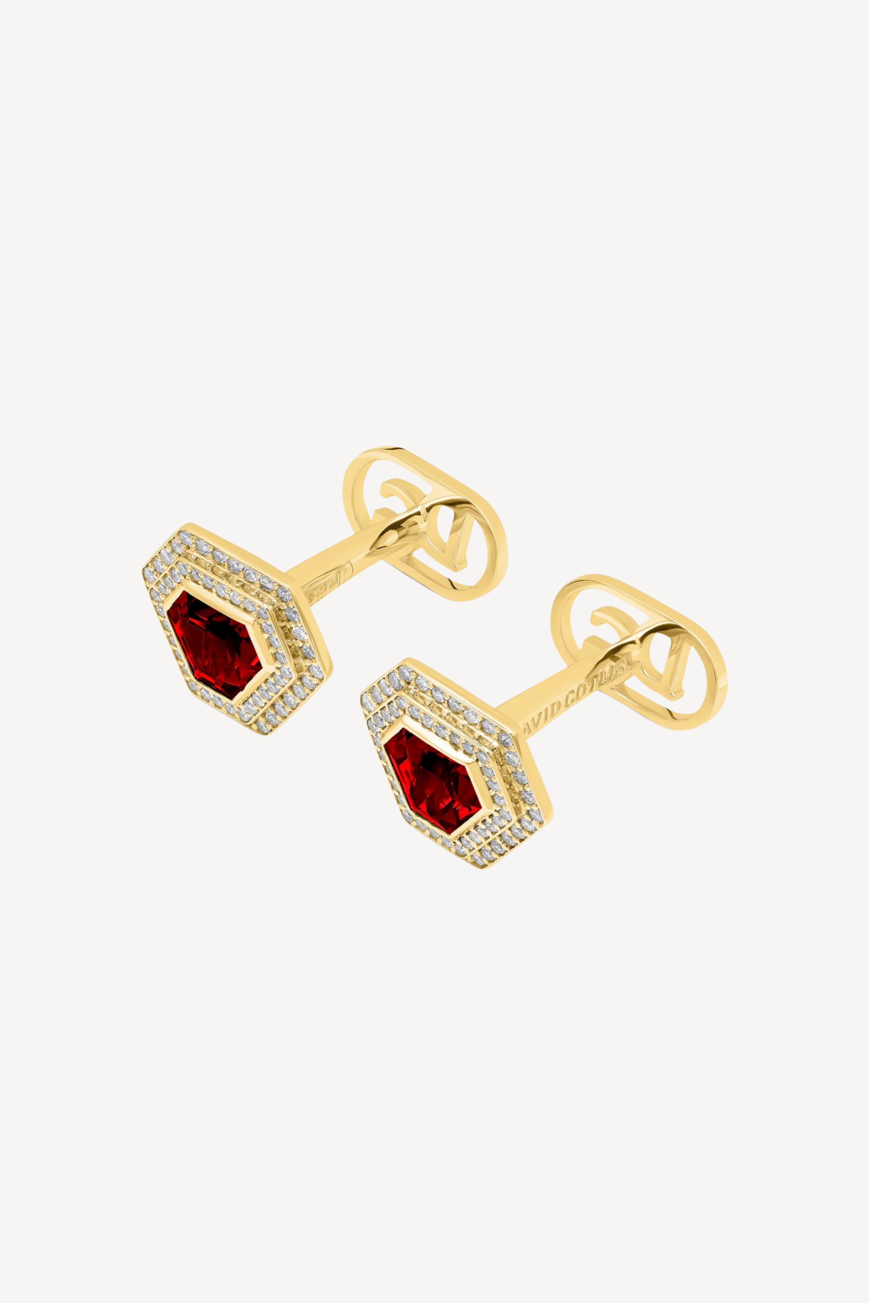 Yellow Gold Chameleons Cufflinks