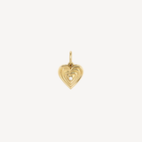 Groovy Diamond Heart Locket Mini Charm