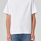 Asha Mock Neck Tee in White