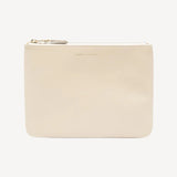 Classic Leather Pouch in Off White