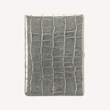 Embossed Cosmos Cigarette Case in Gray Croc