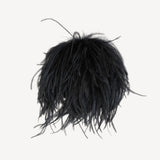 Ostrich Feather Brooch in Slate